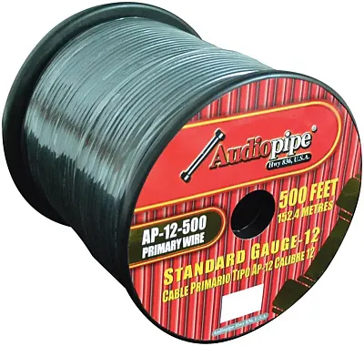 Audiopipe 12 Gauge 500Ft Primary Wire Black