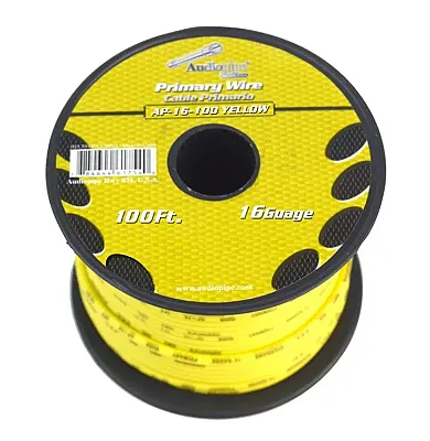 Audiopipe 16 Gauge 100Ft Yellow Primary Wire