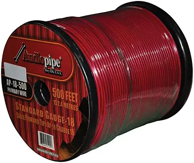 Remote Wire Audipipe 18Ga 500&#039; Red