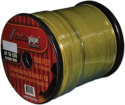 Remote Wire Audipipe 18Ga 500&#039; Yellow