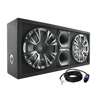 Audiopipe Dual 8&quot; Subwoofer Enclosure - 500W Max