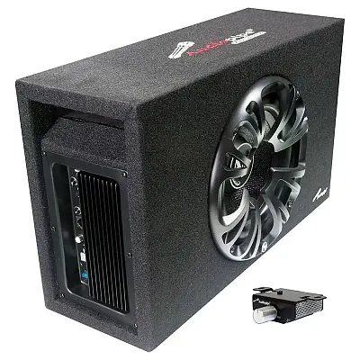 Audiopipe Single 10&quot; Amplified Ported Bass Enclosure  1200 Watts