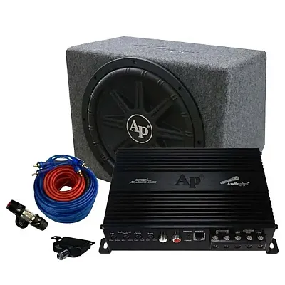 Audiopipe Single 12&quot; - 1000Watt Bass Package - Single Loaded 12&quot; Box With Amp & 