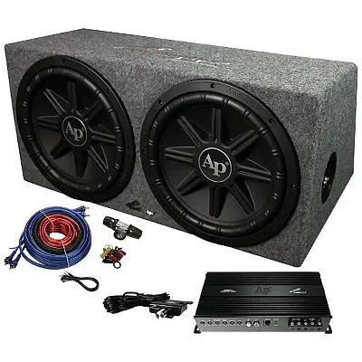 Audiopipe Bass Package - Includes Apmcro18002Xtspx1250 In Sealed Box & Bms1500Sx