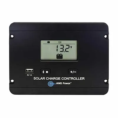 AIMS POWER 1005768 30A Flush Mount Pwm Solar Chrgr