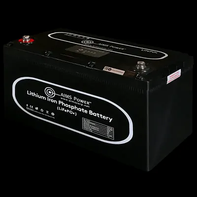 AIMS POWER 1008202 12V 104A Lifepo4 W/Heater Bt