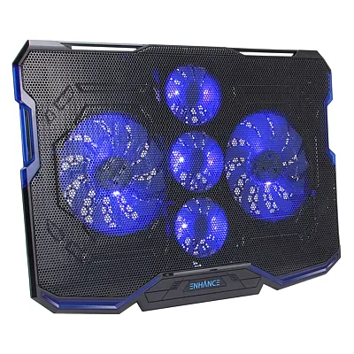 Enhance Engxc20100Blws Cryogen 2 Laptop Cooling Pad With 5 Fans, Rgb Lighting, A