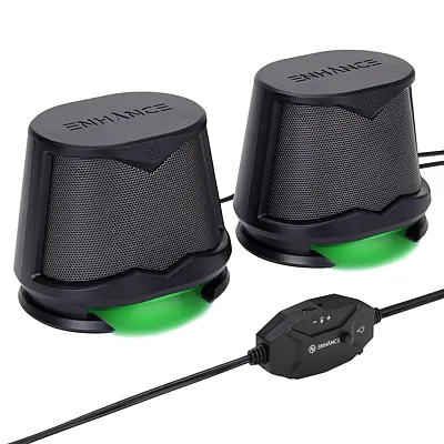 Enhance Enpcsb2100Gnws 10-Watt Sb2 High-Excursion Computer Speakers With Lights,