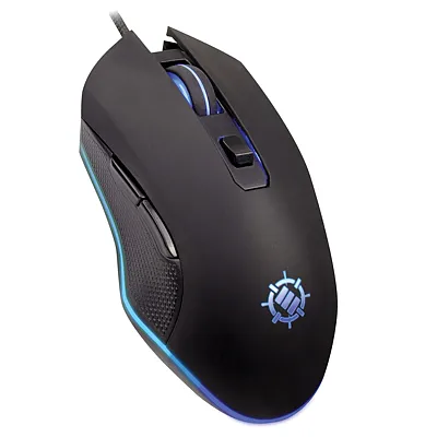 Enhance Eninmnu100Bows Infiltrate Blackout Corded Computer Gaming Mouse, 6 Butto