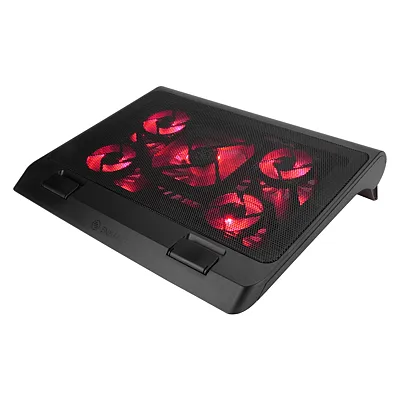 Enhance Engxc10100Rdew Laptop Cooling Pad With 5 Fans, Rgb Lighting, And Dual Us