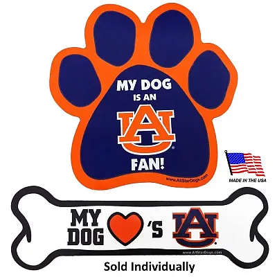 All Star Dogs Auburn Tigers Car Magnets - Bone