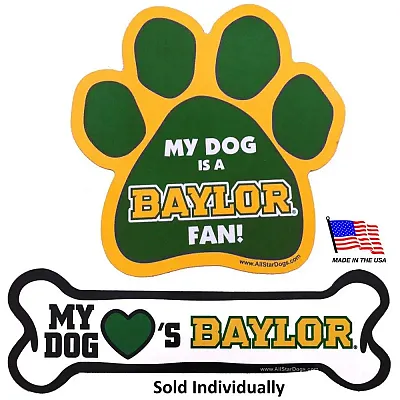 All Star Dogs Baylor Bears Car Magnets - Bone