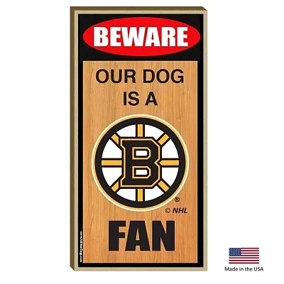 All Star Dogs Boston Bruins Wood Sign