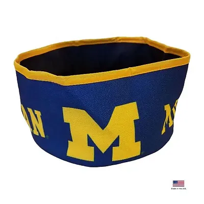 All Star Dogs Michigan Wolverines Collapsible Pet Bowl