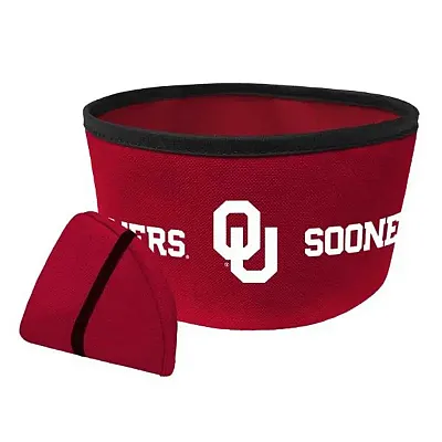 All Star Dogs Oklahoma Sooners Collapsible Pet Bowl
