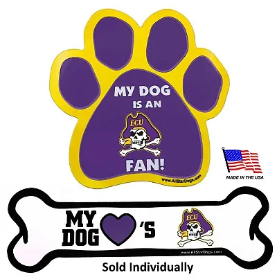 All Star Dogs East Carolina Car Magnets - Paw