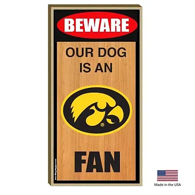 All Star Dogs Iowa Hawkeyes Wood Sign