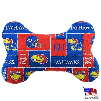 All Star Dogs Kansas Jayhawks Plush Bone Toy - Small