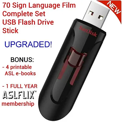 USB Flash Drive Stick: 70 ASL Film Complete Set 630808445330