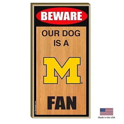 All Star Dogs Michigan Wolverines Wood Sign