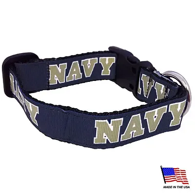 All Star Dogs Navy Midshipmen Pet Collar - X-Small