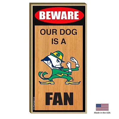 All Star Dogs Notre Dame Leprechaun Wood Sign