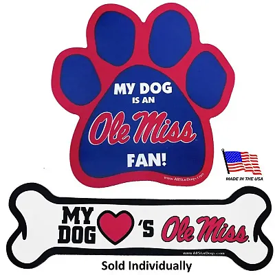All Star Dogs Ole Miss Rebels Car Magnets - Paw