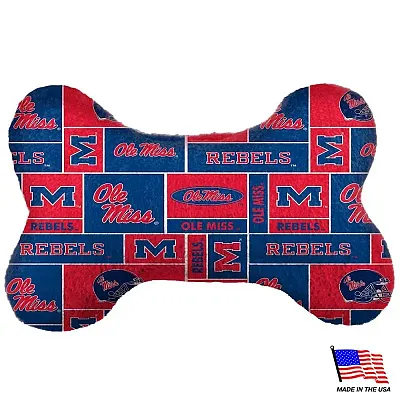 All Star Dogs Ole Miss Rebels Plush Bone Toy - Small