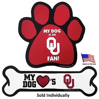 All Star Dogs Oklahoma Sooners Car Magnets - Paw
