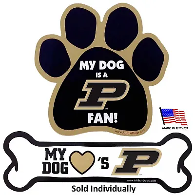 All Star Dogs Purdue Boilermakers Car Magnets - Bone