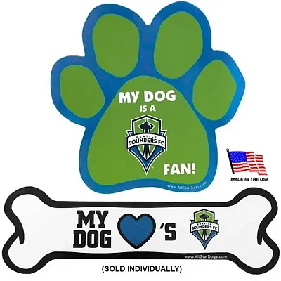 All Star Dogs Seattle Sounders Car Magnets - Paw