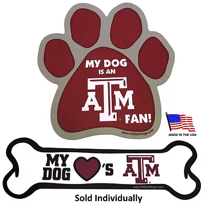 All Star Dogs Texas A&M Aggies Car Magnets - Paw