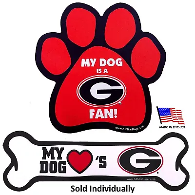 All Star Dogs Georgia Bulldogs Car Magnets - Paw