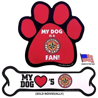 All Star Dogs Louisiana Ragin' Cajuns Car Magnets - Paw