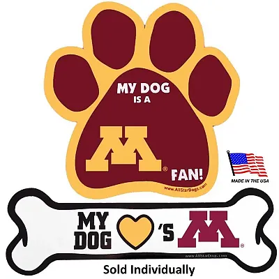 All Star Dogs Minnesota Golden Gophers Car Magnets - Bone