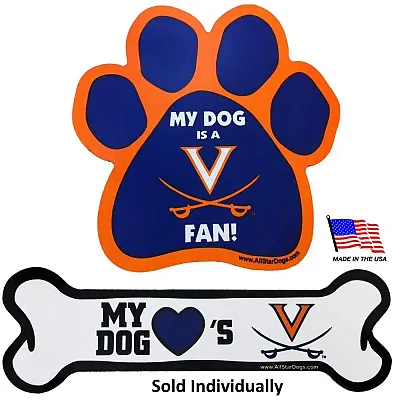 All Star Dogs Virginia Cavaliers Car Magnets - Paw