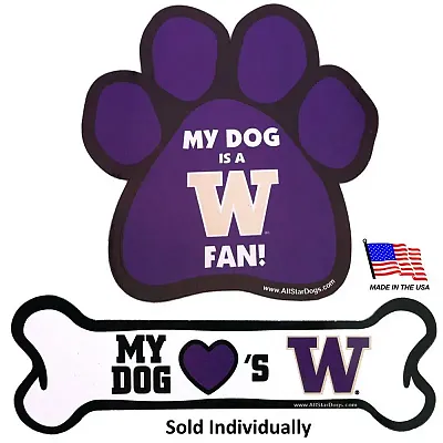 All Star Dogs Washington Huskies Car Magnets - Paw