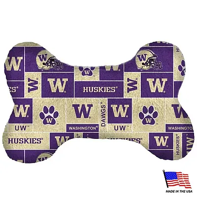 All Star Dogs Washington Huskies Plush Bone Toy - Small