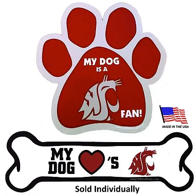 All Star Dogs Washington State Car Magnets - Bone