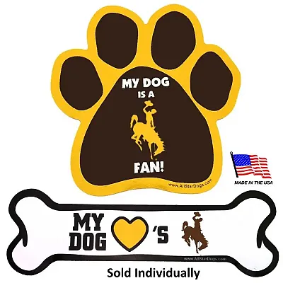 All Star Dogs Wyoming Cowboys Car Magnets - Paw