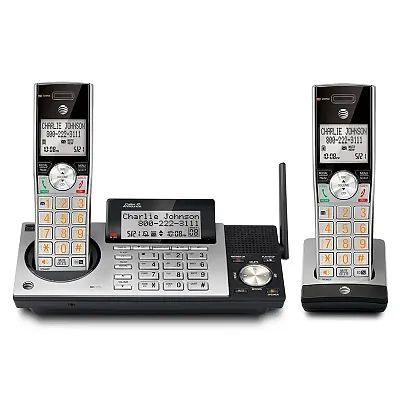 ATT CL83215 2 Handset Answering System W/Dual Cid