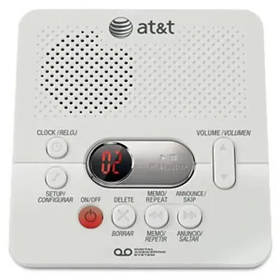 AT&T ATT1740 Digital Answering System 60 Minutes Time/day stamp,