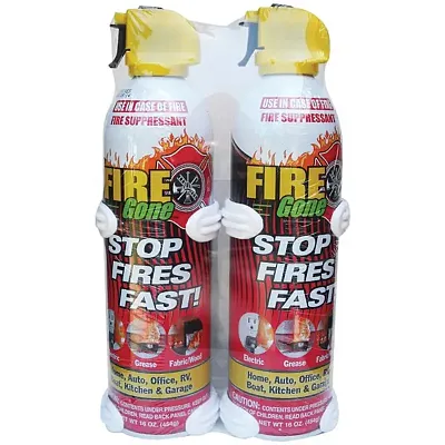 Fire Gone 2-Fg-7209 Fire Gone Supressant 16 Oz W/ Bracket (2 Pk)