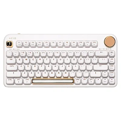Azio Ik103-Us Izo Bluetooth And Usb Mechanical Computer Keyboard, Blue Switches
