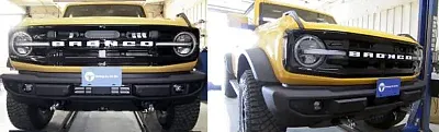 BLUE OX BX2687 Bsplt &#039;21 Ford Bronco Stndrd Bmpr
