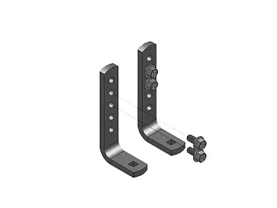 BLUE OX BXW4072 Kit L Bracket Plates
