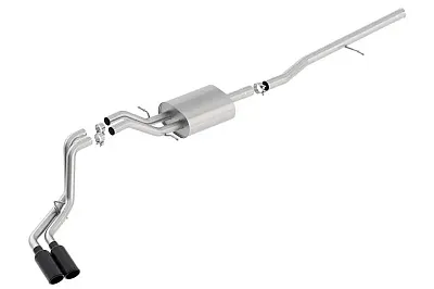 BORLA 140550BC Exhaust System With Blk Tips