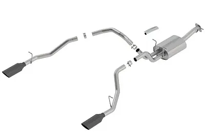 BORLA 140758BC Tac &#039;16-&#039;18 3.5L S-Tpe Blk Chrm Tp