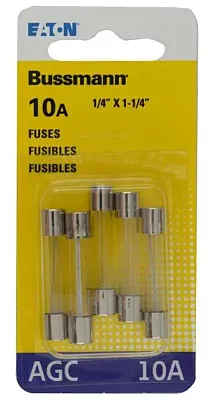 BUSSMANN BPAGC10RP 5Pk Bp/Agc10 Fuses