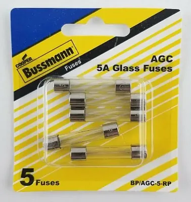BUSSMANN BPAGC5RP 5Pk Bp/Agc5 Fuses